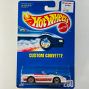 1993 Hot Wheels Custom Corvette 200 blanco UH variante Tampos con Borde Delgado
