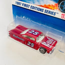 1997 Hot Wheels First Editions 59 Chevy Impala rojo 7SP Tampos Budweiser - Custom