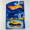 2001 Hot Wheels Isuzu VehiCross 144 amarillo PR5 base ZAMAC
