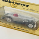 1978 Matchbox Lesney 1:43 Models of Yesteryear 1937 Mercedes Benz 540K plata Llantas de Goma de Inglaterra - Escala 1:43