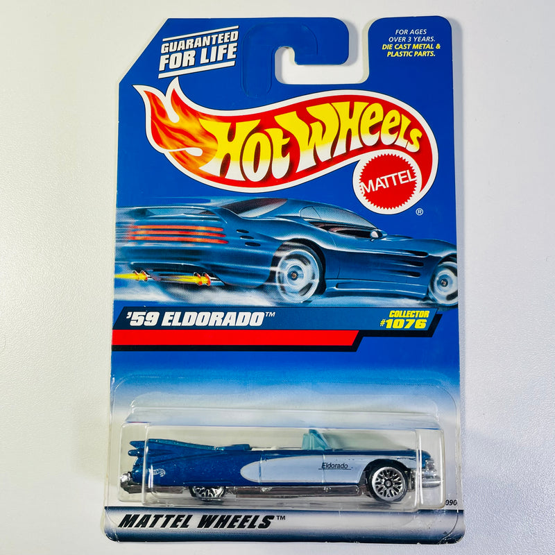 1999 Hot Wheels 59 Eldorado Cadillac 1076 azul metálico LW