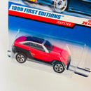 1999 Hot Wheels First Editions Jeep Jeepster rojo 5SP base ZAMAC