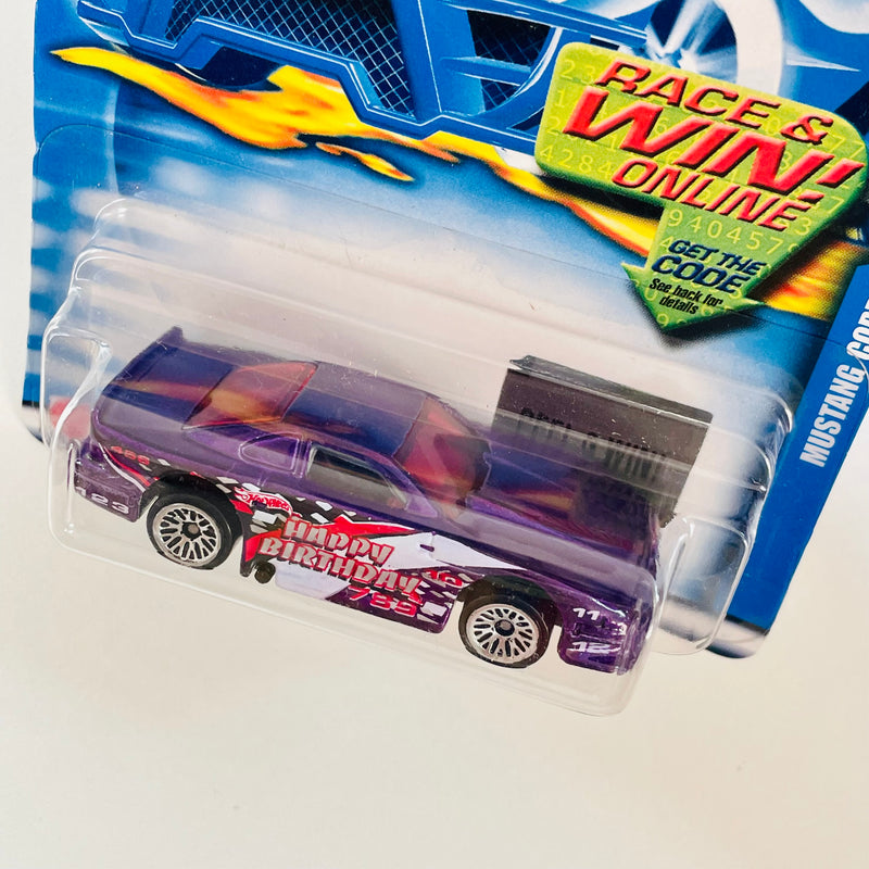 2002 Hot Wheels Ford Mustang Cobra 217 morado metálico LW