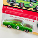 2018 Hot Wheels 50th Anniversary Originals 67 Plymouth Hemi Barracuda verde spectraflame redline RL base ZAMAC