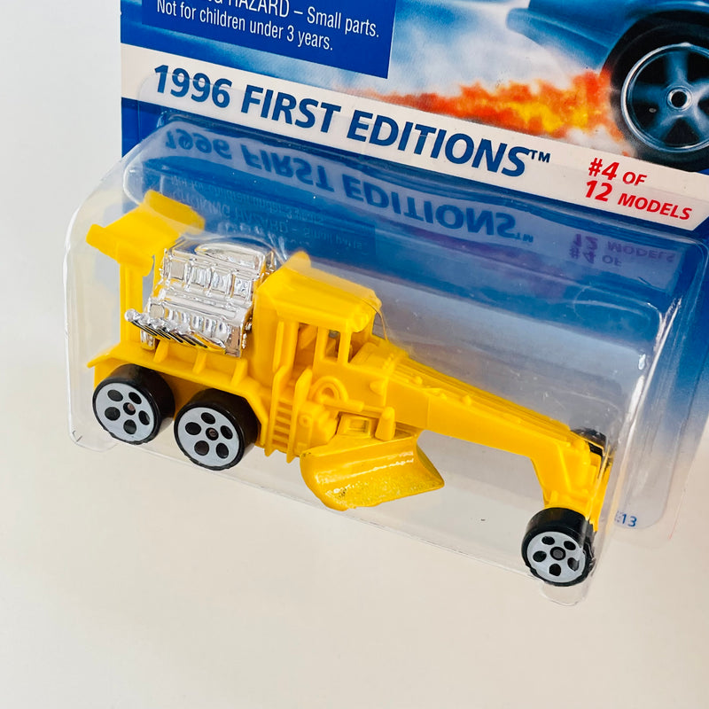 1996 Hot Wheels First Editions Street Cleaver amarillo 5DOT variante aros blancos