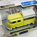 2016 M2 Machines Auto-Thentics Limited Edition 1/7,380 Walmart Exclusive 1960 VW Volkswagen Double Cab Truck USA Model WMTS07 amarillo Llantas de Goma