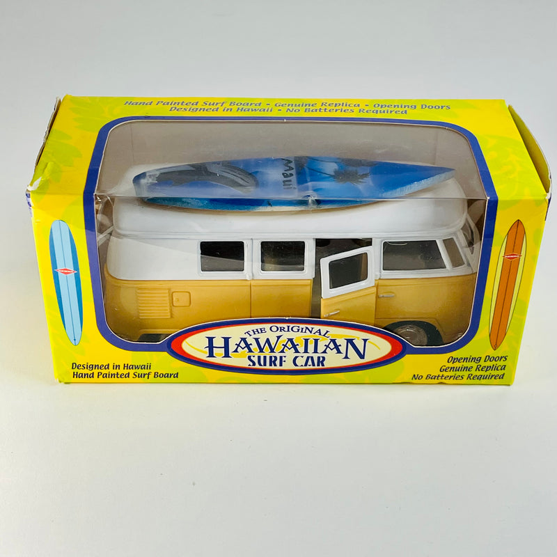 Kinsmart 1:32 The Original Hawaiian Surf Car 1962 Volkswagen Classical Bus amarillo Llantas de Goma con Pullback