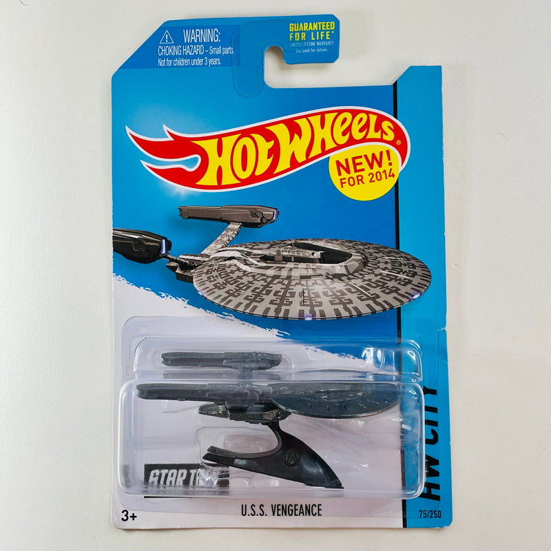 2014 Hot Wheels HW City Star Trek U.S.S. Vengeance gris metálico