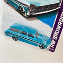 2013 Hot Wheels HW Showroom 64 Chevy Nova Station Wagon celeste metálico OH5
