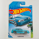 2019 Hot Wheels Speed Blur 92 Ford Mustang turquesa metálico MC5