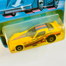 1988 Hot Wheels Speed Fleet Moving Part Pontiac Firebird Funny Car amarillo BW base ZAMAC