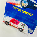 1993 Hot Wheels Custom Corvette 200 blanco UH variante Tampos con Borde Delgado