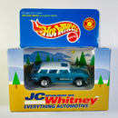 1999 Hot Wheels Special Edition JC Whitney 55 Chevy Nomad turquesa Llantas de Goma RR base ZAMAC