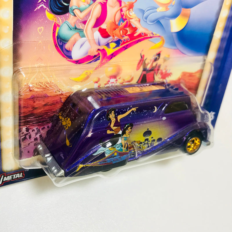 2020 Hot Wheels Pop Culture Disney Aladdín Deco Delivery morado Llantas de Goma RR base ZAMAC