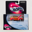 2001 Hot Wheels 100% Black Box Limited Edition 1948 Ford Merc Woodie rojo Llantas de Goma RR
