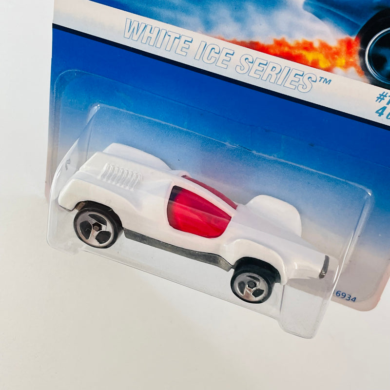 1997 Hot Wheels White Ice Series Speed Machine Mantis blanco 3SP base ZAMAC