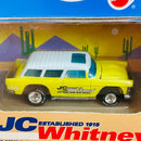 1999 Hot Wheels Limited Edition 1/10,000 JC Whitney 55 Chevy Nomad amarillo Llantas de Goma RR base ZAMAC