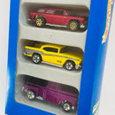 1996 Hot Wheels 50's Favorites 5 Pack Set de 5 - 59 Caddy, Ford 57 T-Bird, 55 Chevy Classic Nomad, Chevy 56 Flashsider, 57 Chevy