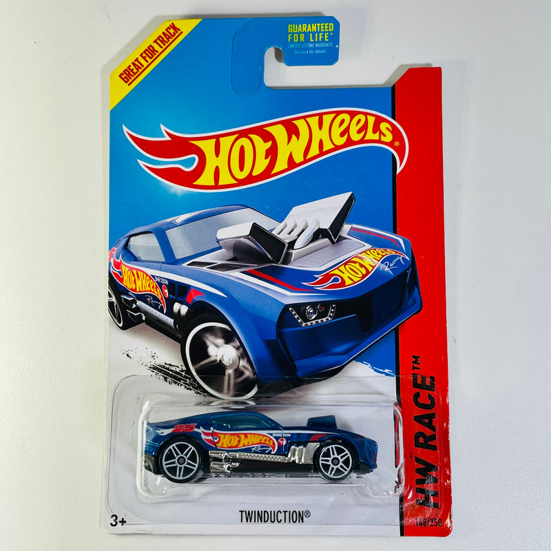 2014 Hot Wheels Treasure Hunt HW Race Twinduction azul metálico PR5