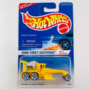 1996 Hot Wheels First Editions Street Cleaver amarillo 5DOT variante aros blancos