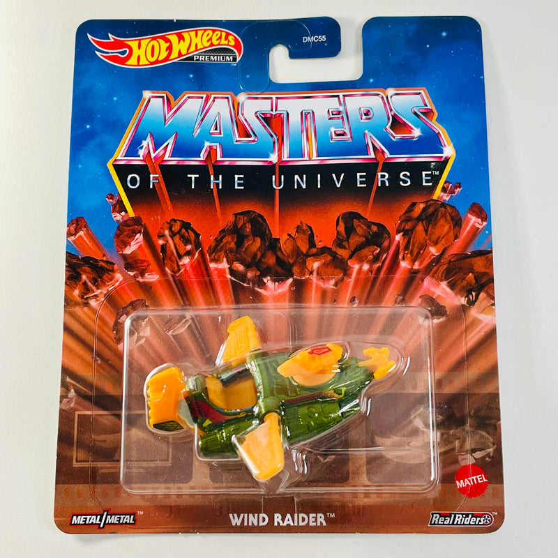 2021 Hot Wheels Entertainment Masters of the Universe Wind Raider He-Man verde MC1 con 5SP