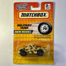 1993 Matchbox Military Tank 70 beige con marrón camuflado