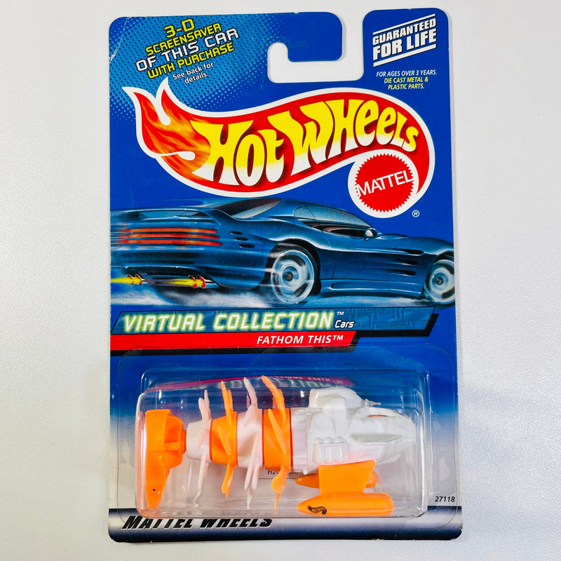 2000 Hot Wheels Virtual Collection Submarine Fathom This blanco