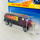 1997 Hot Wheels Heat Fleet Series Peterbilt Tank Truck rojo metálico 7SP