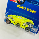 1993 Hot Wheels Double Demon 199 amarillo UH base ZAMAC variante Logo Invertido en el Chasis