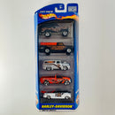 2001 Hot Wheels Harley Davidson 5 Pack Set de 5 - Ford Bronco 4-Wheeler, 79 Ford Truck, 56 Ford Truck, Ford F-150, 40 Ford Truck