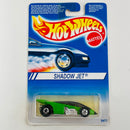 1992 Hot Wheels Shadow Jet verde BW base ZAMAC