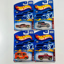 2002 Hot Wheels Wild Frontier Series Colección Set de 4 - 59 Chevy Impala, 32 Ford Delivery, Ice Cream Truck, Power Plower Bywayman