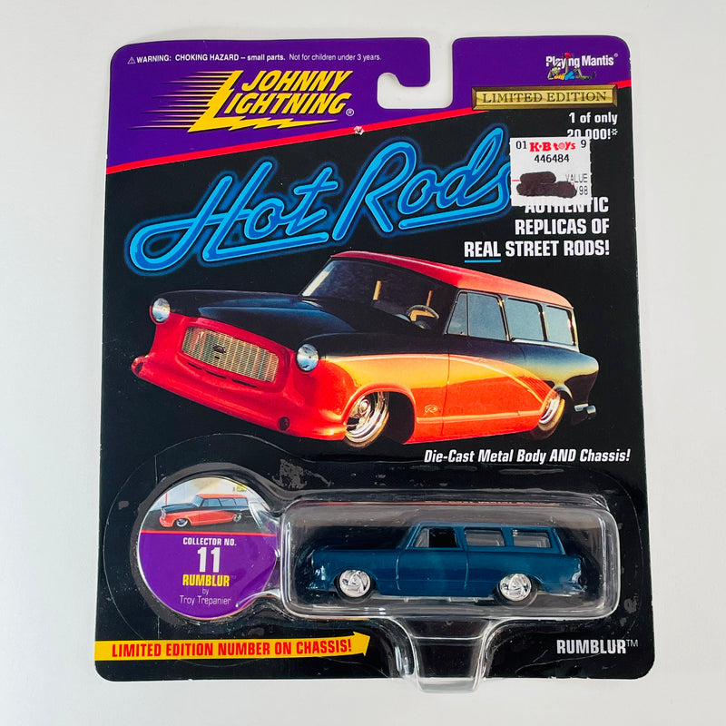 1997 Johnny Lightning Hot Rods Limited Edition 1/20,000 Troy Trepanier Rumblur 1960 AMC Rambler Wagon azul