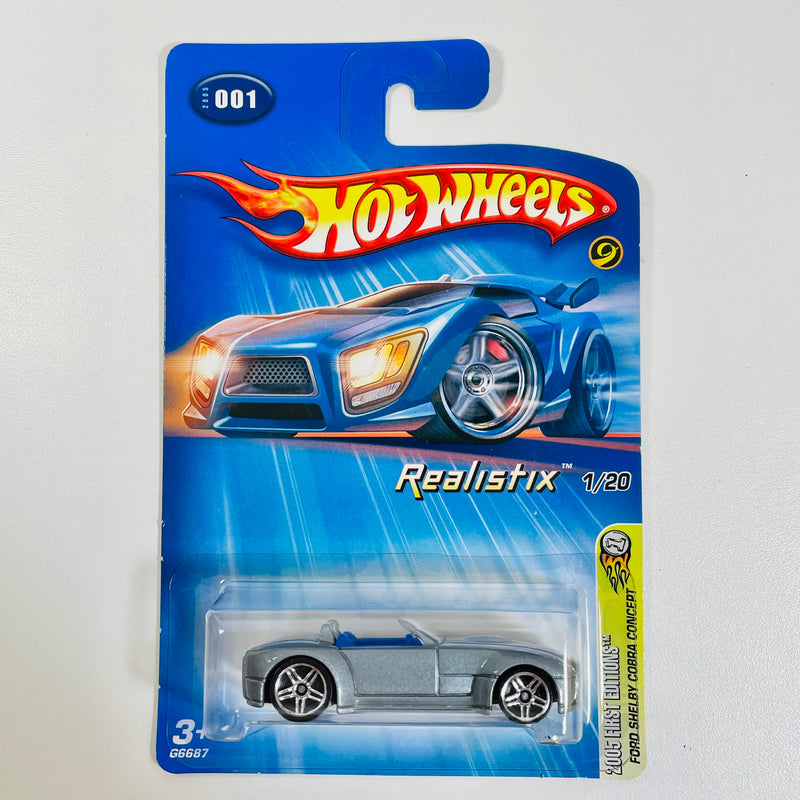 2005 Hot Wheels First Editions Realistix Ford Shelby Cobra Concept 001 gris PR5