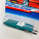 1998 Hot Wheels First Editions 63 T-Bird Ford verde metálico 5DOT base ZAMAC variante Tarjeta Auto Rojo