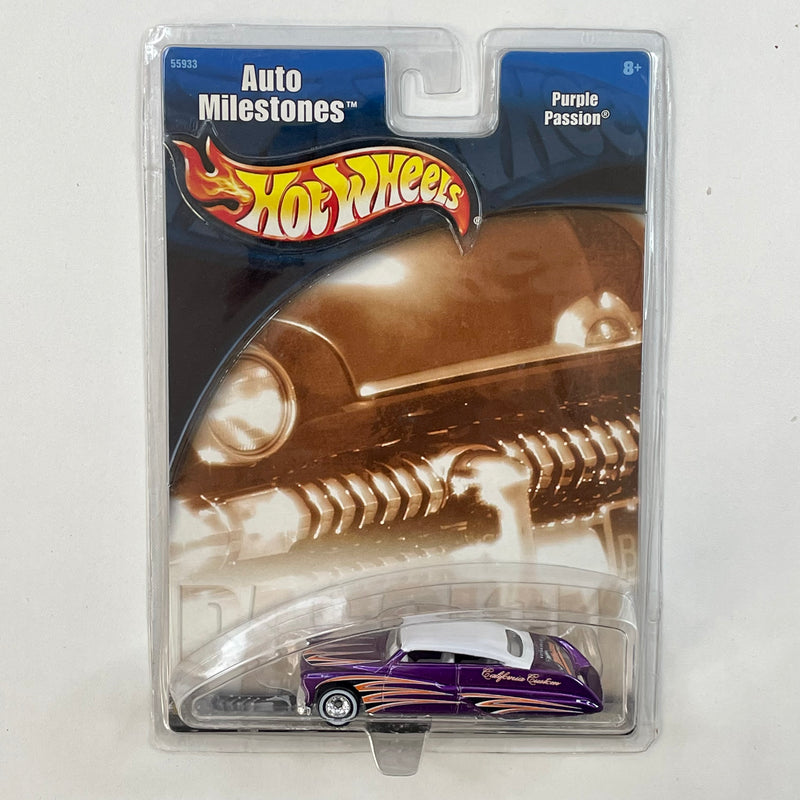 2002 Hot Wheels Auto Milestones Purple Passion 49 Mercury morado metálico Llantas de Goma RR