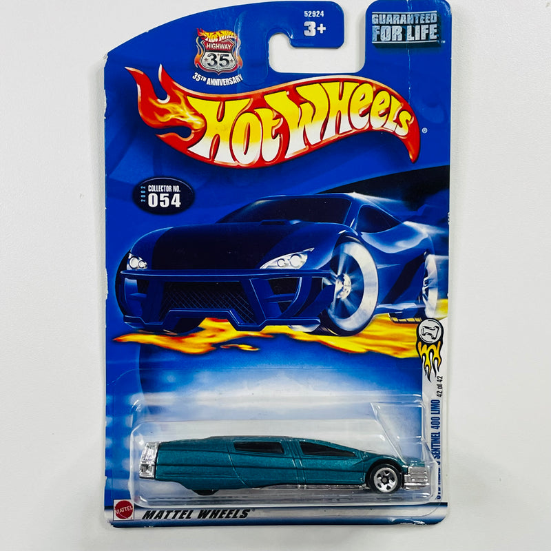 2002 Hot Wheels First Editions Syd Mead's Sentinel 400 Limo 054 verde metálico 5SP