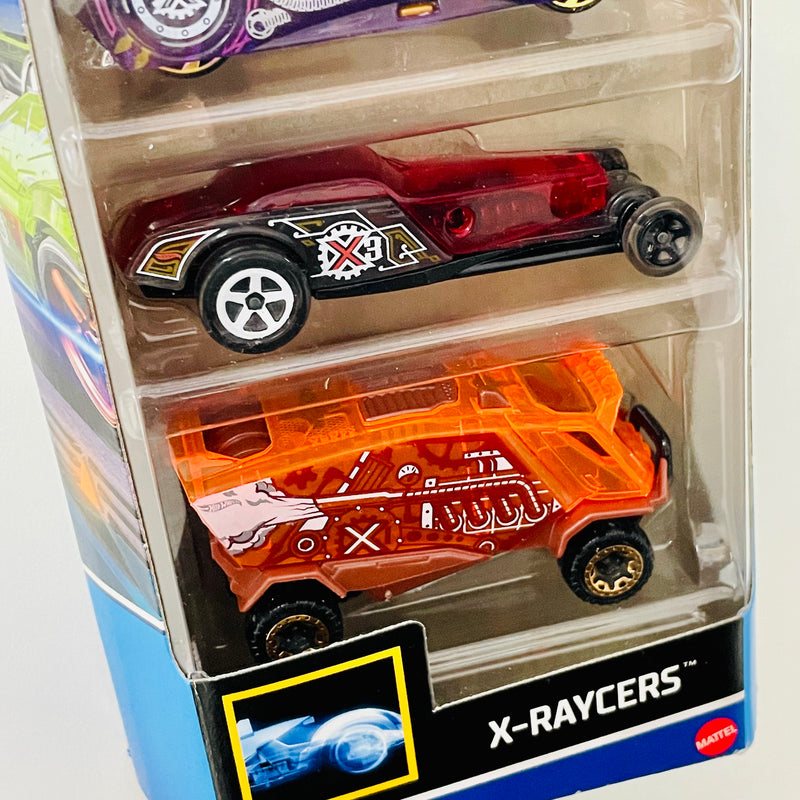 2022 Hot Wheels X-Raycers 5 Pack Set de 5 - Power Pistons, Monteracer, Cloak and Dagger, Hi-Roller, Aero Pod