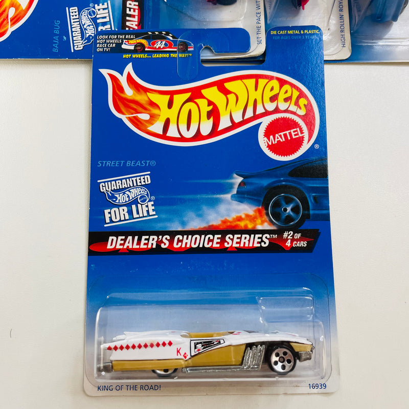 1997 Hot Wheels Dealer's Choice Series Colección Set de 4 - Silhouette II, Street Beast, Volkswagen Baja Bug, 63 Corvette Chevrolet
