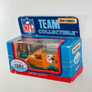 1991 Matchbox NFL Team Collectible Limited Edition Miami Dolphins Model A Ford Van naranja