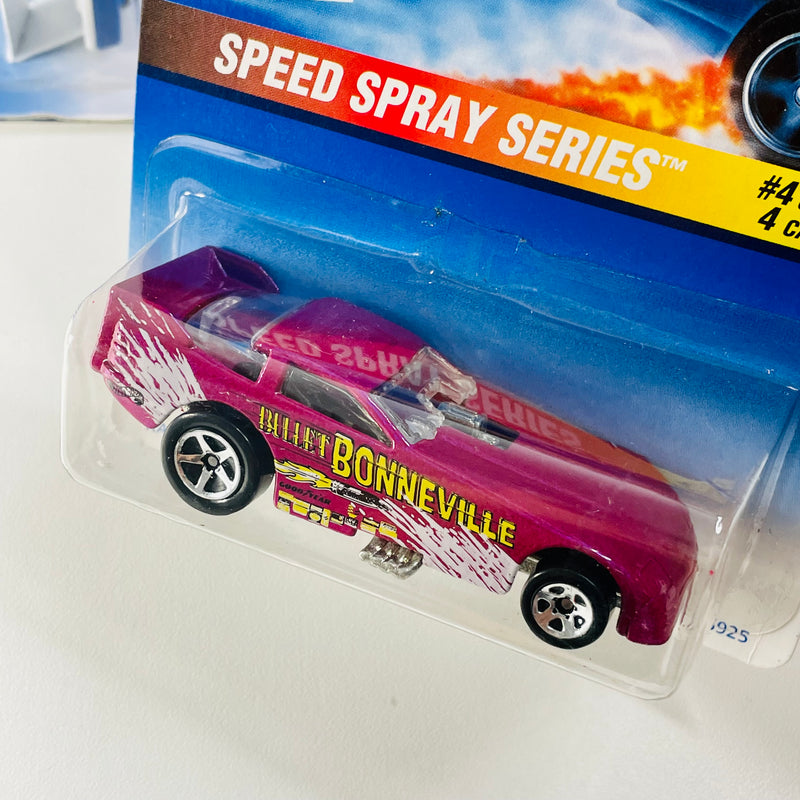 1997 Hot Wheels Speed Spray Series Colección Set de 4 - Hydroplane, Street Roader, XT-3, Ford Funny Car