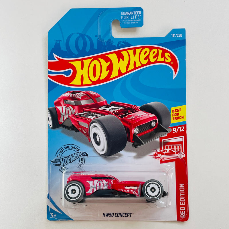 Hot Wheels Red Edition Series 9/12 - HW50 Concept Car, 1:64 Scale, Red (131/250)