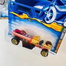 2001 Hot Wheels Skull & Crossbones Colección Set de 4 - Rigor Motor, Blast Lane, Deuce Roadster, Screamin' Hauler