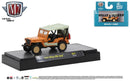 2021 M2 Machines Detroit Muscle Limited Edition 1/7,650 4 Wheel Drive 1944 Willys MB Jeep R57 naranja Llantas de Goma