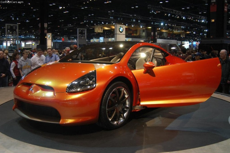 2005 Hot Wheels First Editions Realistix Mitsubishi Eclipse Concept Car 002 naranja metálico 10SP