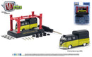 2019 M2 Machines Model Kit Limited Edition 1/7,880 1960 VW Volkswagen Double Cab Truck USA Model R25 verde Llantas de Goma