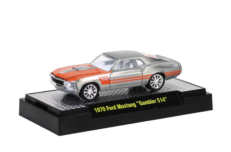 2013 M2 Machines Foose CHASE Limited Edition 1/3,000 Walmart Exclusive 1970 Ford Mustang Gambler 514 SCF03 plata Llantas de Goma
