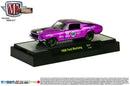 2014 M2 Machines Auto-Mods 1968 Ford Mustang S17 morado Llantas de Goma