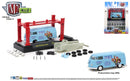 2018 M2 Machines Model Kit Limited Edition 1/7,880 PEZ Volkswagen 1960 VW Delivery Van R17 celeste Llantas de Goma