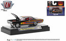 2021 M2 Machines Auto-Thentics Limited Edition 1/8,400 The Rapid Transit System 1969 Plymouth Road Runner R69 negro Llantas de Goma